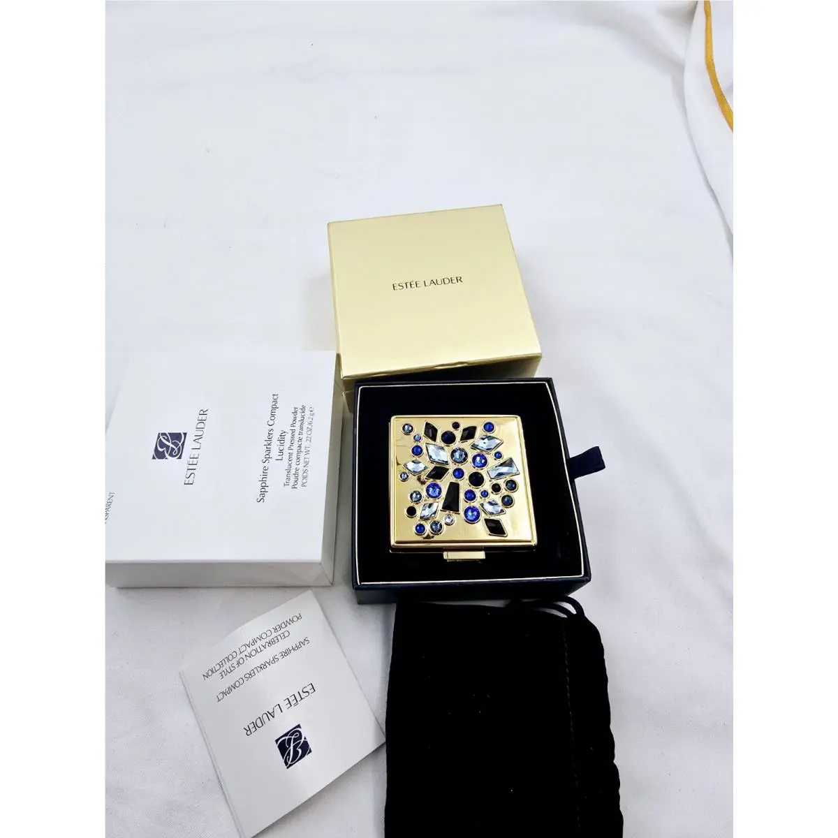 Estee Lauder Sapphire Sparklers Lucidity Pressed Powder Compact