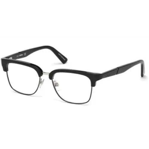 DL5247 V 020 Black/gunmetal Square Unisex Eyeglasses 51-17-145 by Diesel