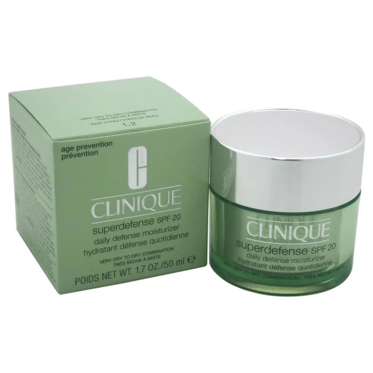 Superdefense Spf 20 Daily Defense Moisturizer Dry Skin 1.7oz Full Size by Clinique