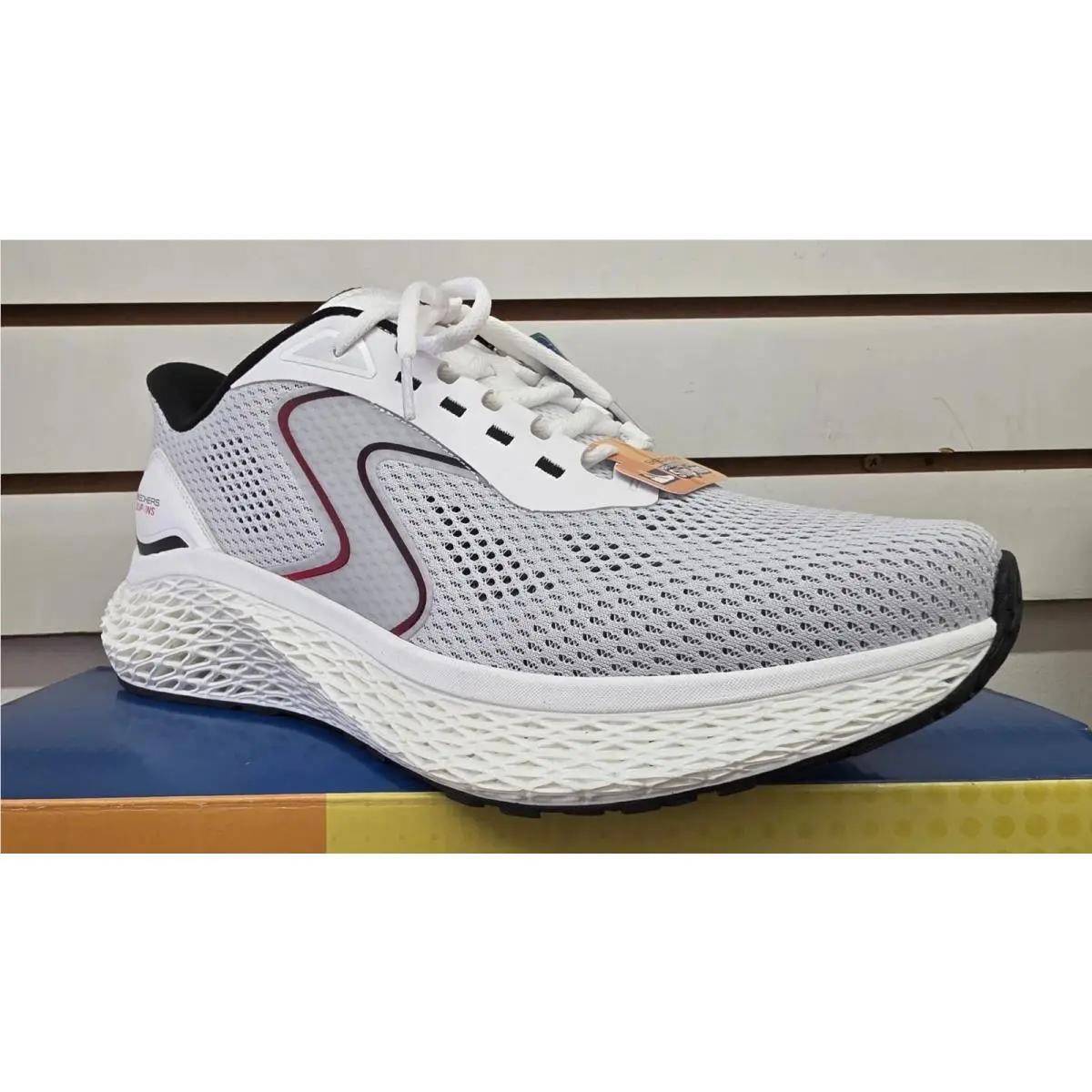 Skechers shoes - 232810 WBKR - WBKR - White, BLACK , RED 4