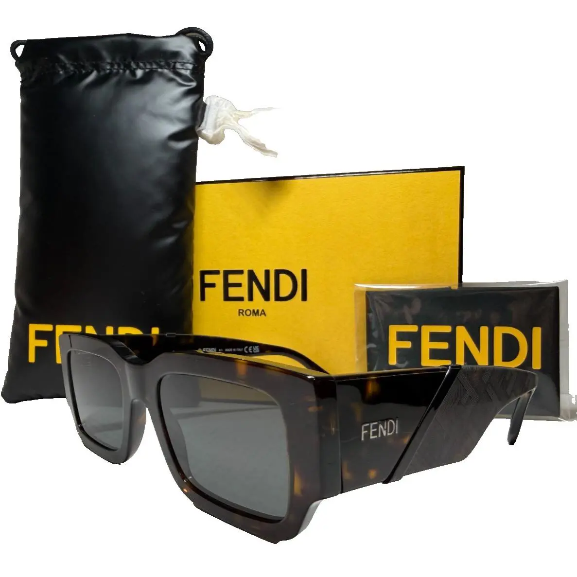 Fendi Diagonal FE40131I 52A Dark Havana W/smoke Lens Sunglasses 51-20