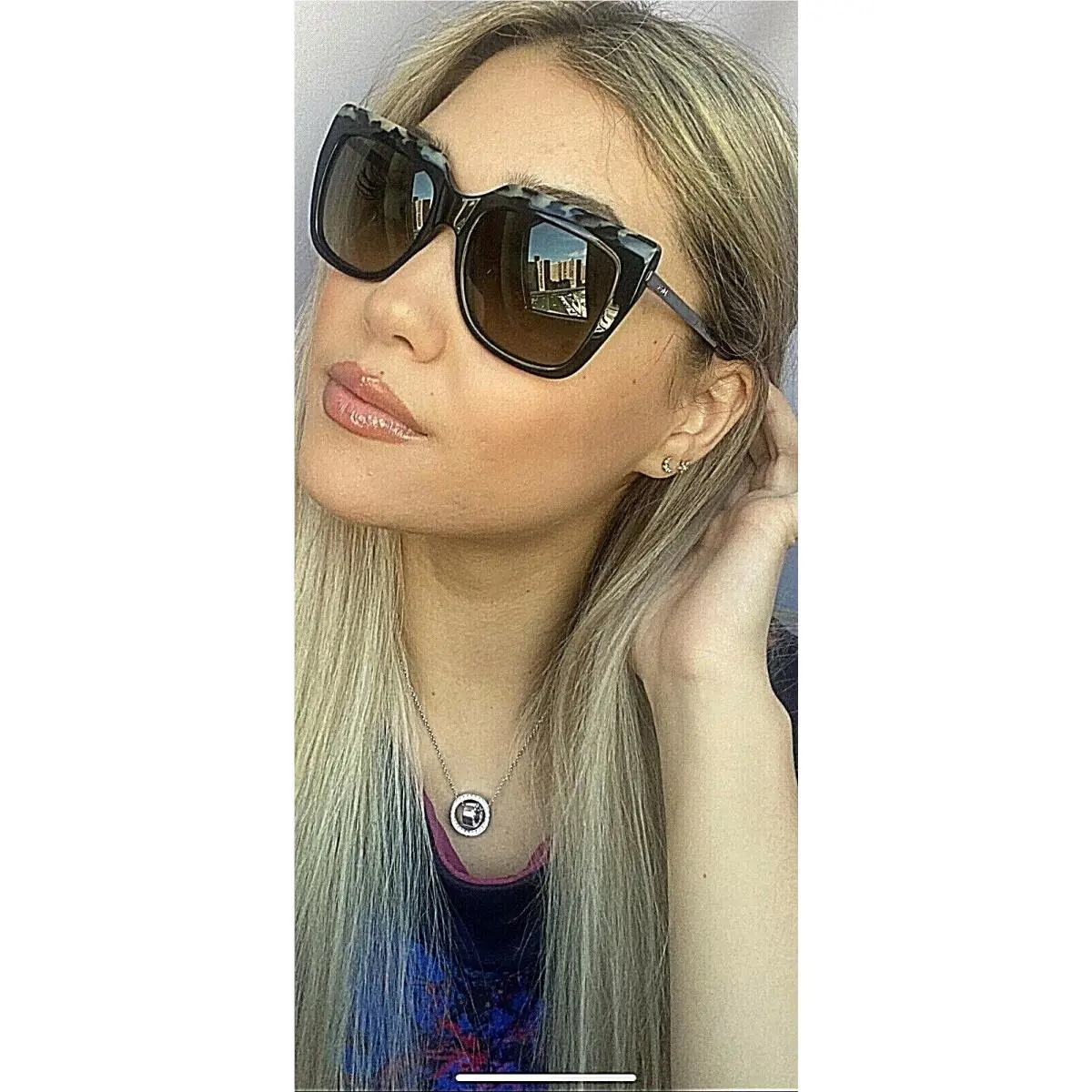 Fendi FFCU187/SDX 53mm Black Gray Oversized Women`s Sunglasses Italy