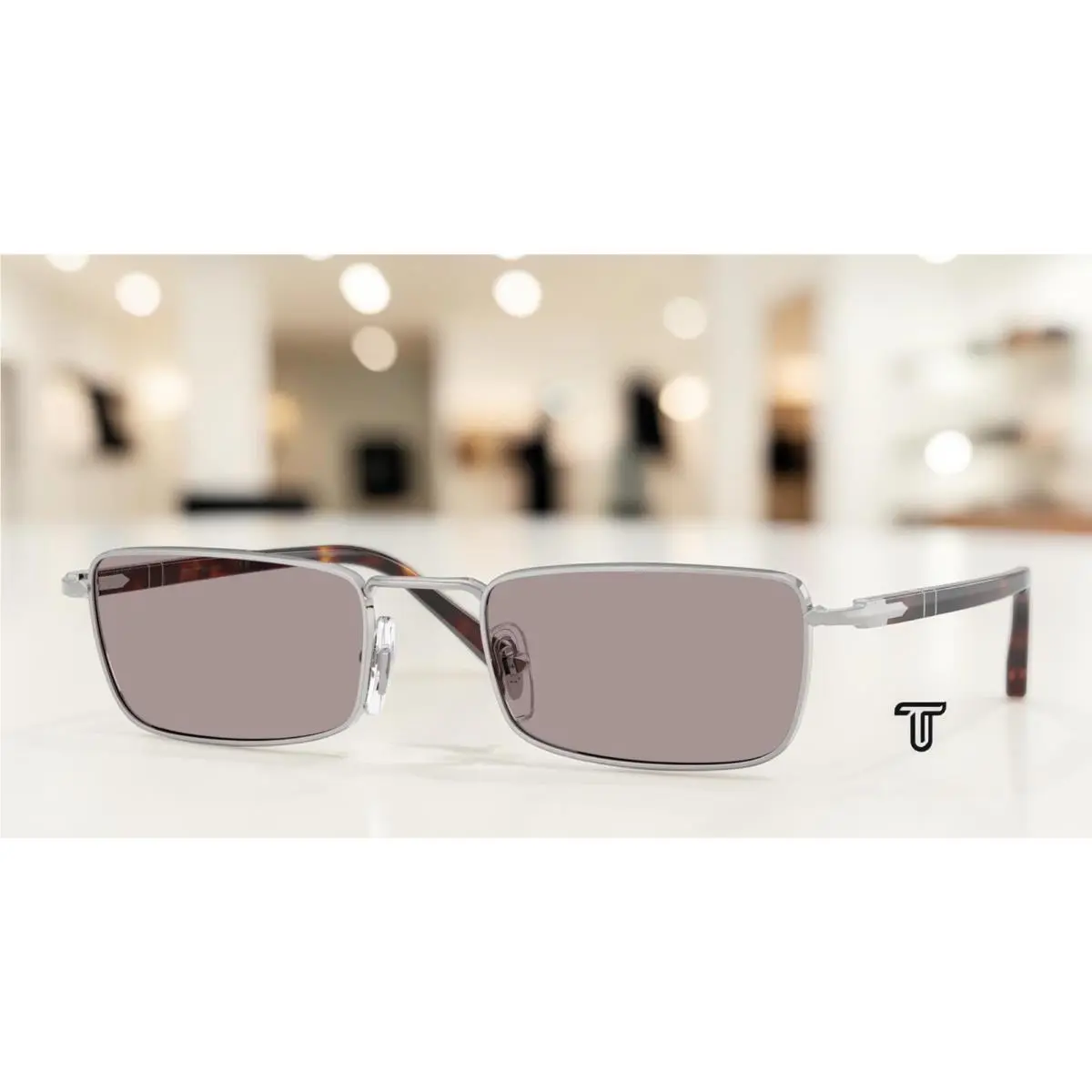 PO1025S 102153 Silver Violet 54 mm Unisex Sunglasses by Persol