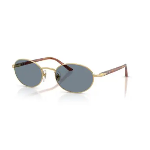 Persol 0PO1018S 113256 Ida Gold/light Blue Oval Shaped 55 mm Mens Sunglasses