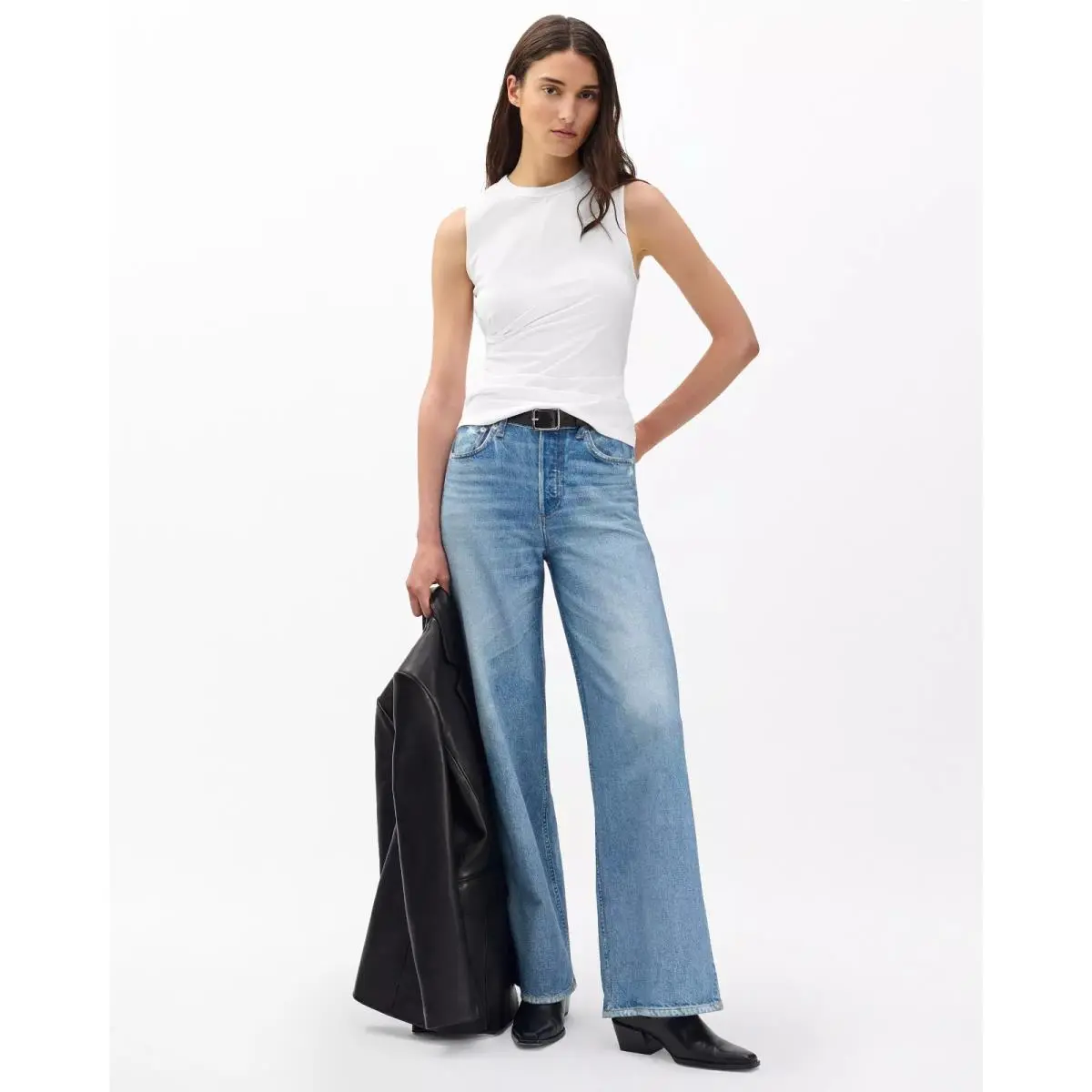 Rag Bone Mica Jersey Wrap Tank In White Size: Xsmall by Rag & Bone