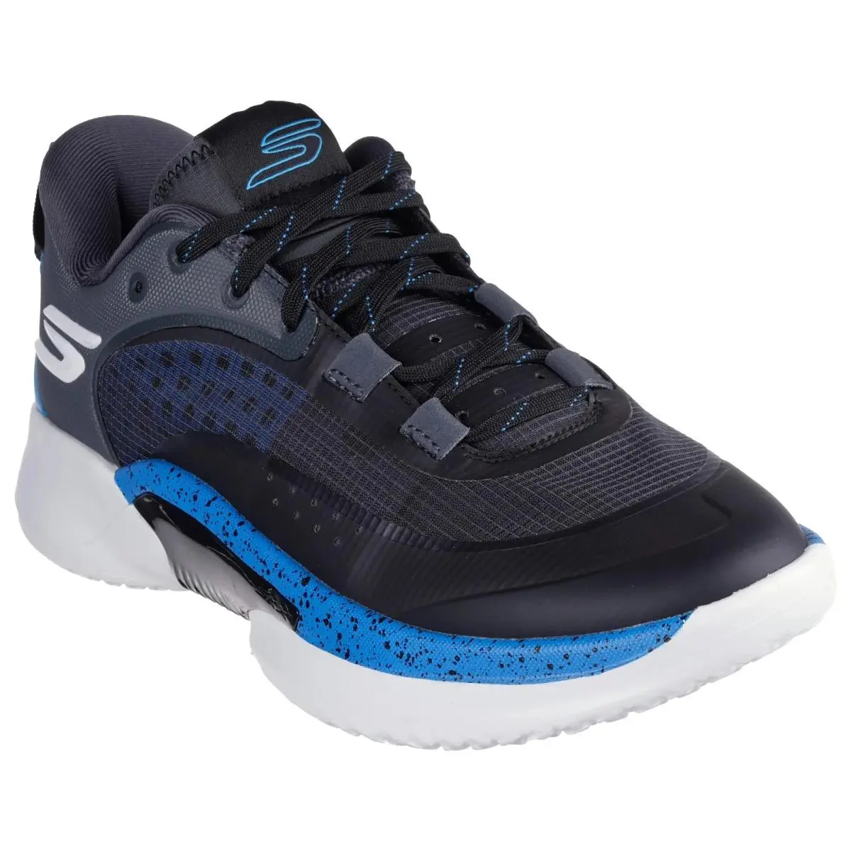 Men Skechers Shoes Basketball Sport Skx Resagrip Comfort Casual Gray Blue 253007