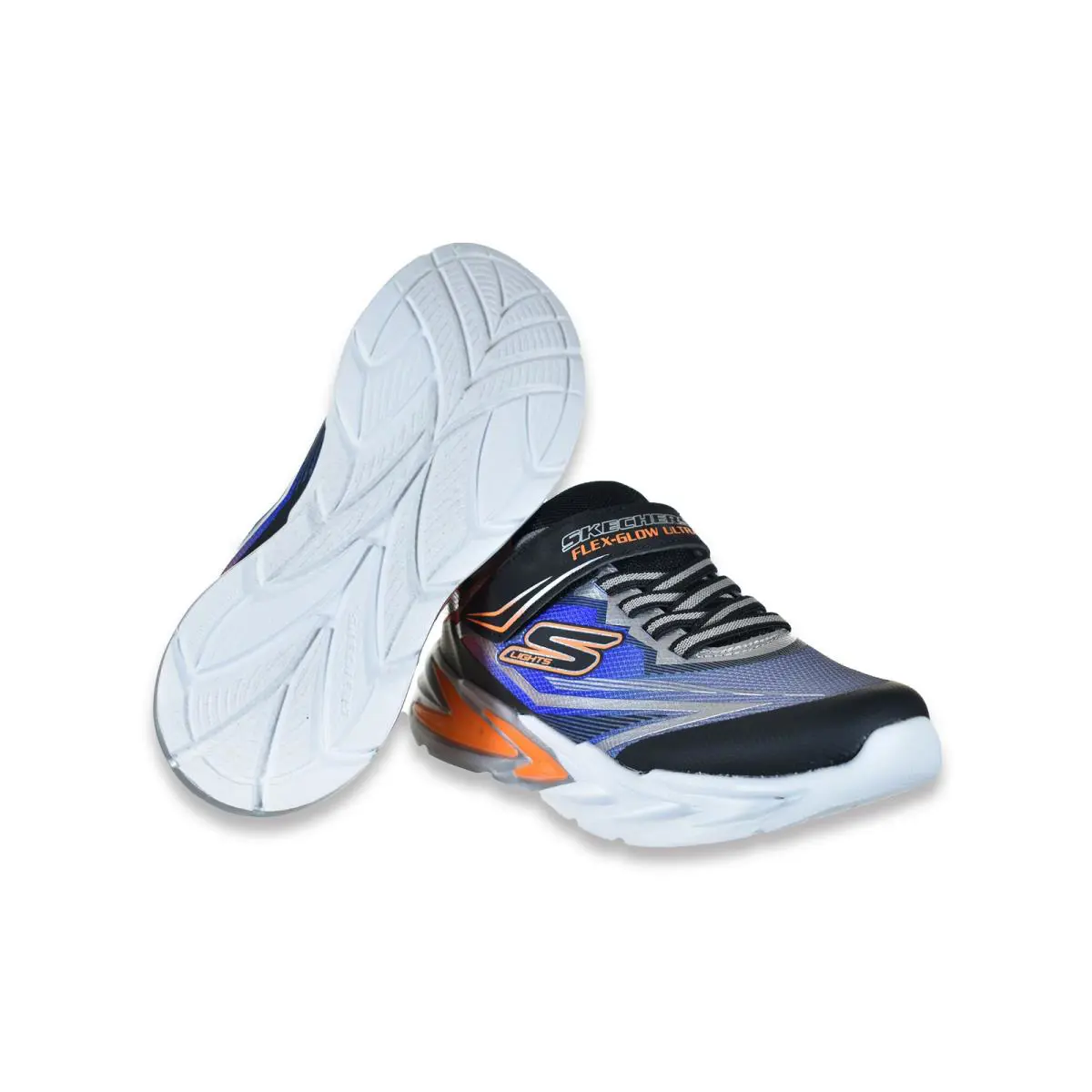 Skechers shoes - Skechers Boys` Flex Glow Light-Up Sneakers Color: black/red Size: - black/silver 2