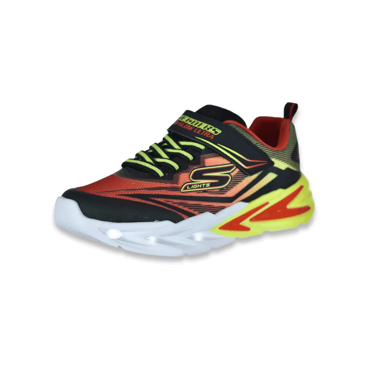 Skechers shoes - Skechers Boys` Flex Glow Light-Up Sneakers Color: black/red Size: - black/silver 5