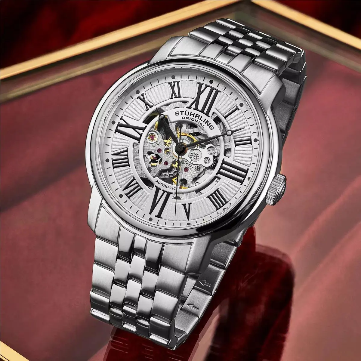 Automatic Atrium 4031 - Stührling Men s Skeleton Watch – 42mm