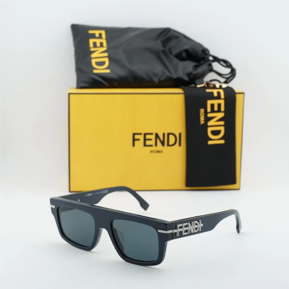 Fendi FE40091U 90A Shiny Blue/blue 54-19-145 Sunglasses