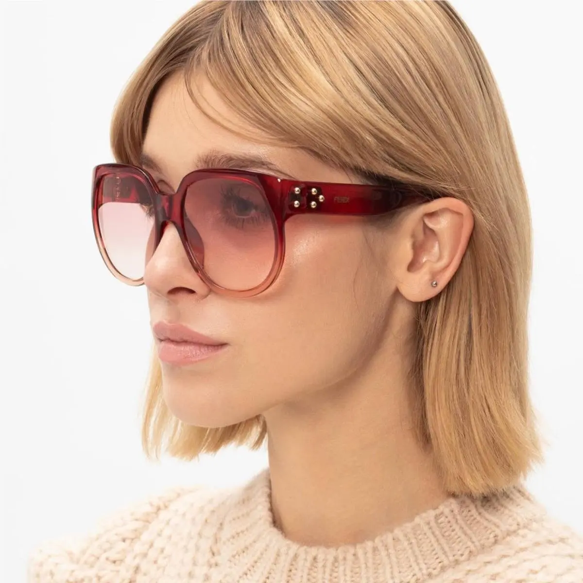 Fendi 0403GS-08CQ9R (no Case) 0403GS-08CQ9R NO Case Sunglasses 60mm - Frame: Brown, Lens: Brown