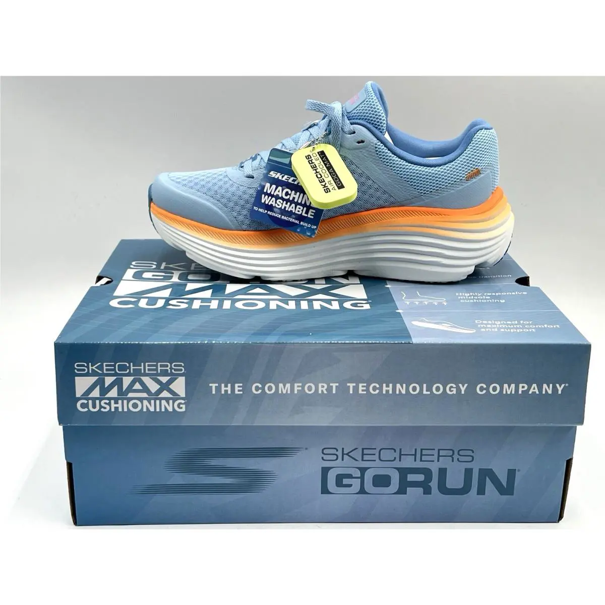 Skechers shoes - MAX CUSHIONING ENDEAVOUR - MAX CUSHIONING ENDEAVOUR - 129470 - BLUE ORANGE 10