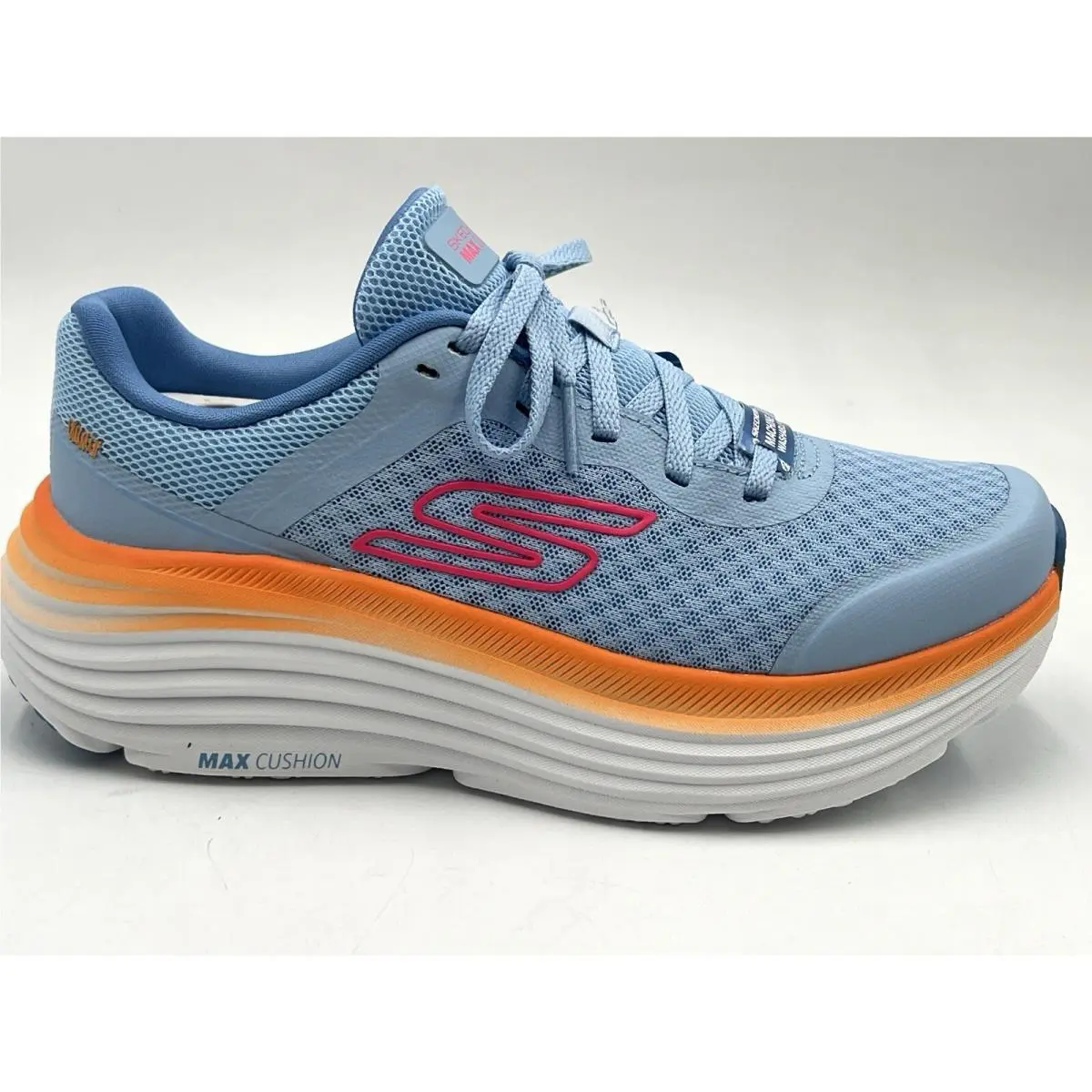 Skechers Endeavour SZ 9 Cushioning Women Sneaker Shoes Blue Orange 129470