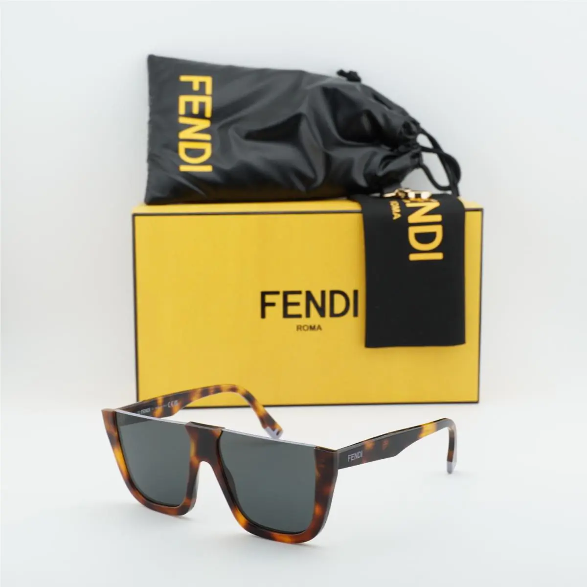 Fendi FE40136I 53A Havana/grey 62-9-145 Sunglasses