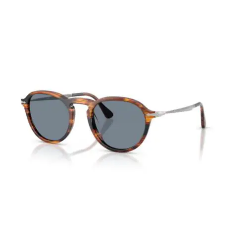 Persol PO3383S 123556 Striped Black Brown Light Blue 54 mm Unisex Sunglasses