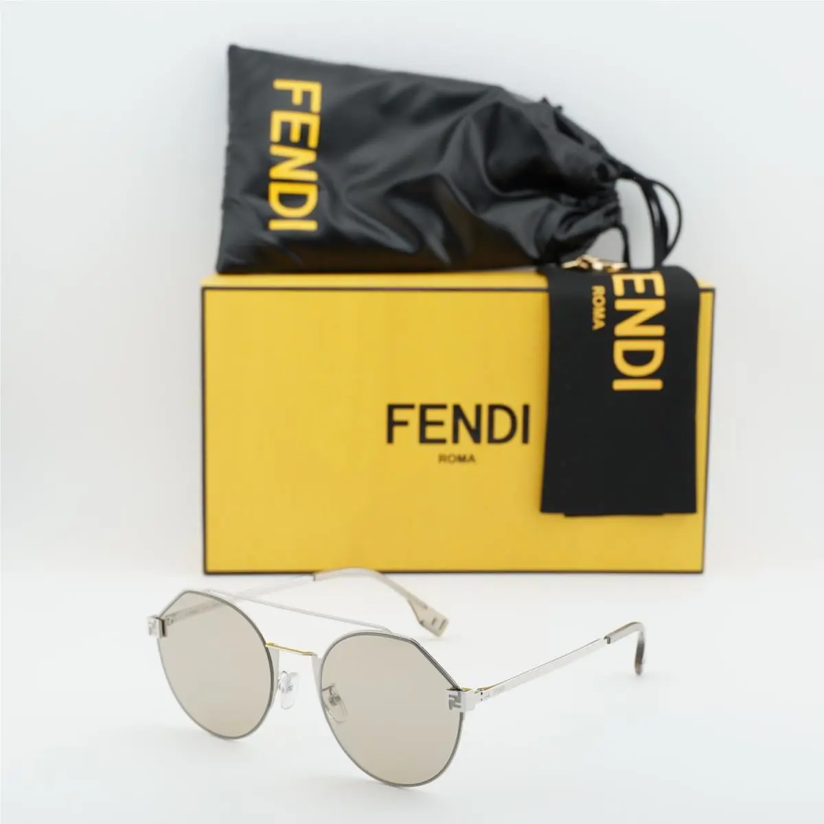 Fendi FE40060U 16G Silver/silver Mirror 55-21-145 Sunglasses
