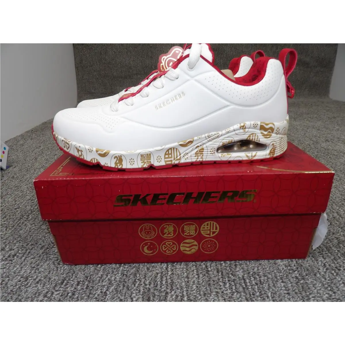 Skechers shoes - 894185INTRD - 894185/INTRD - White, Red, Gold 5