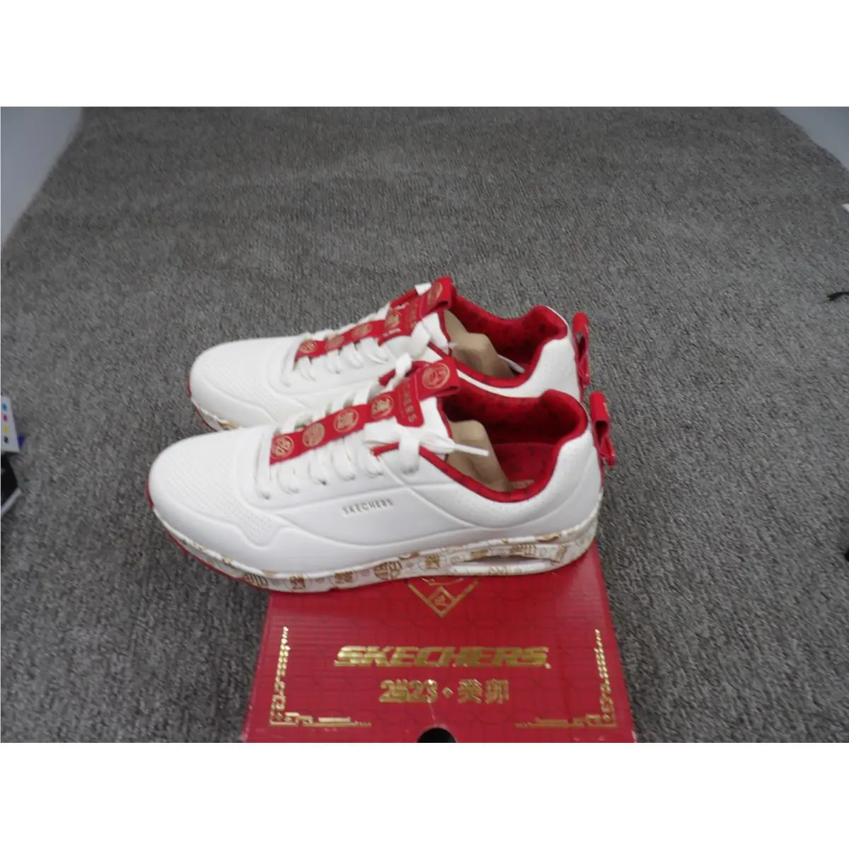 Skechers shoes - Celebrat-airy - 894185/INTRD - White, Red, Gold 1