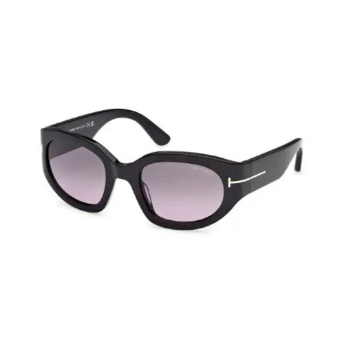 Tom Ford FT1313 ARIZONA-02 01B Shiny Black/smoke Rectangular Women`s Sunglasses