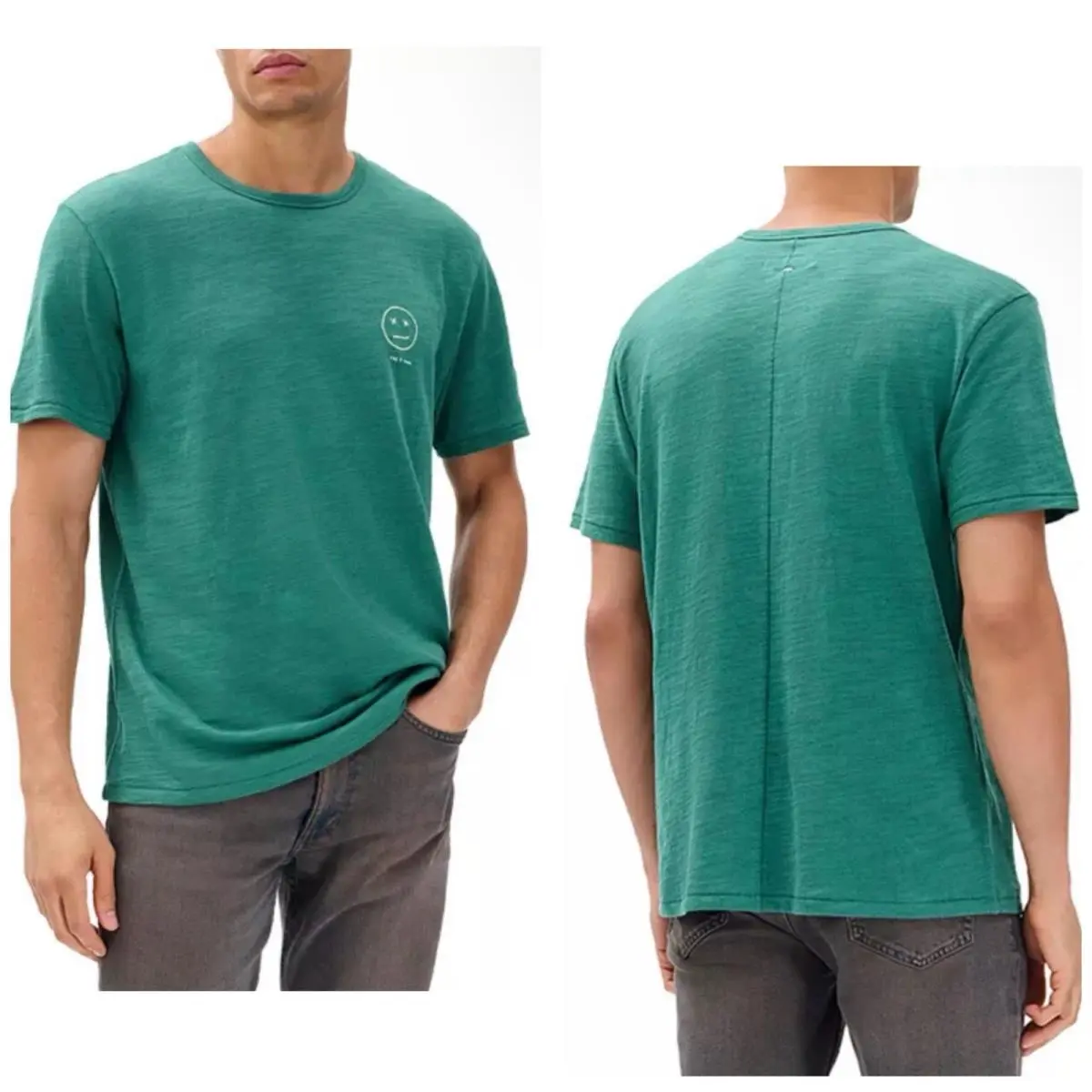 Rag Bone Sour Face Embroidered Tee In Pine Forest Size: XS by Rag & Bone