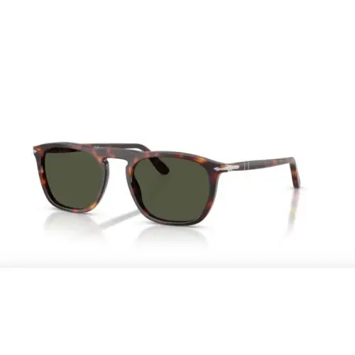 Persol 0PO3391S Gae 24/31 Havana/green Square 53mm Mens Sunglasses - Frame: Havana, Lens: Green