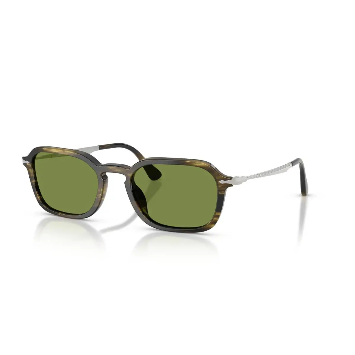 Persol PO 3381S Striped Black and Olive Green/green 12374E Sunglasses