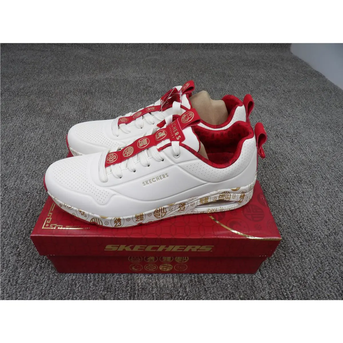 Skechers shoes - Skechers Celebrat-Airy - 894185/NTRD - White, Red, Gold 2