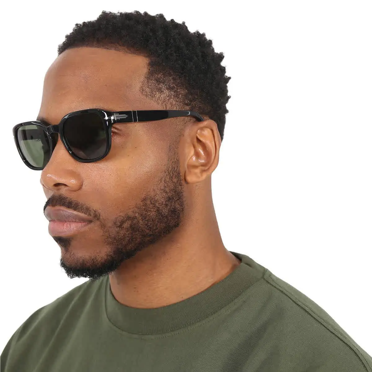 Persol Green Square Unisex Sunglasses PO3305S 95/31 54 PO3305S 95/31 54