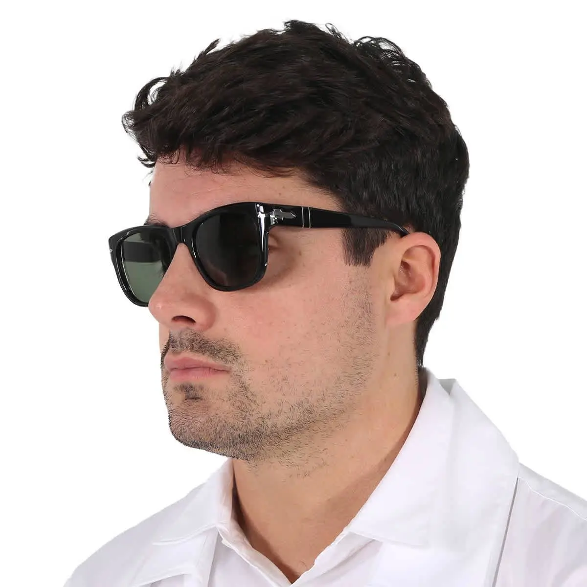 Persol Green Square Unisex Sunglasses PO3313S 95/31 52 PO3313S 95/31 52
