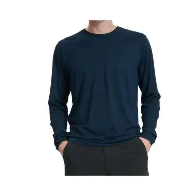 Rag Bone Men`s Navy Tech Jersey Long Sleeve Tee Size: X-large