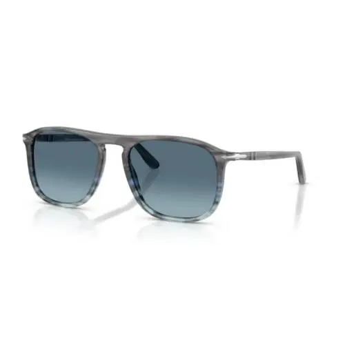 Persol 0PO3392S 1205Q8 Striped Grey Gradient Blue/blue 54mm Men`s Sunglasses