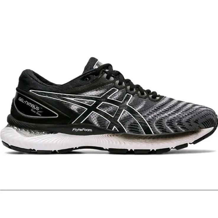 Asics Gel Nimbus 22 Women`s Running Training Shoes Black White Size 6 US