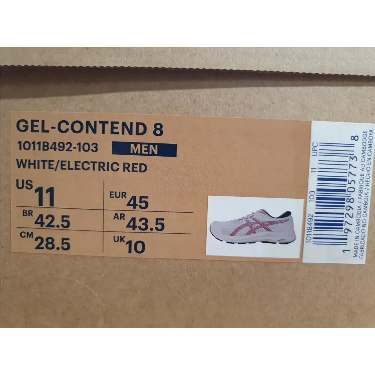Asics shoes - ASICS GEL-Contend 8 - 1011B492-103 - White (UPC: 197298057738) 6