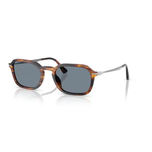 Persol PO3381S 123556 Striped Black Brown Light Blue 54 mm Unisex Sunglasses