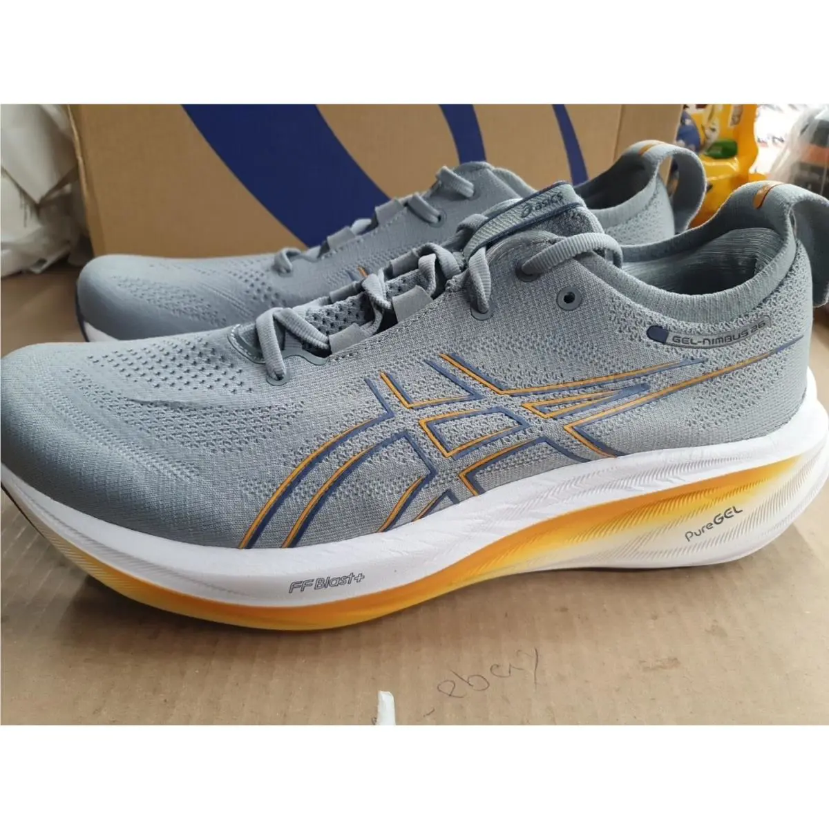 Asics Gel Nimbus 26 Men 1011B794-020 Sheet Rock/thunder Blue US 10