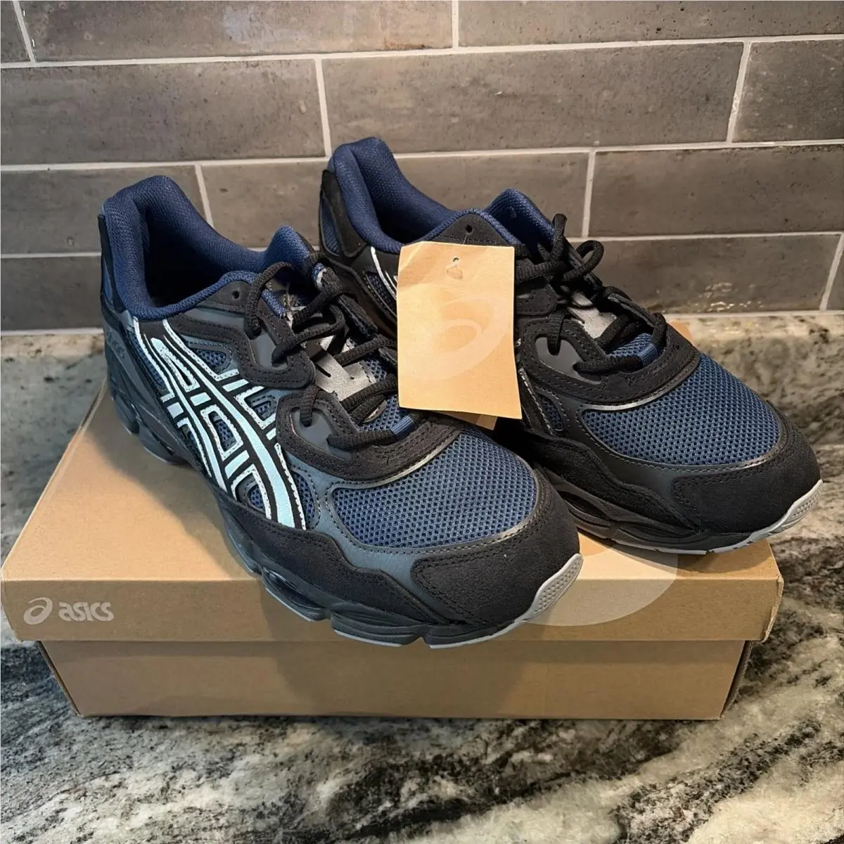 Asics Gel-nyc Men’s Size 12 Blue Silver Shoes Casual Athletic Gym Sneakers