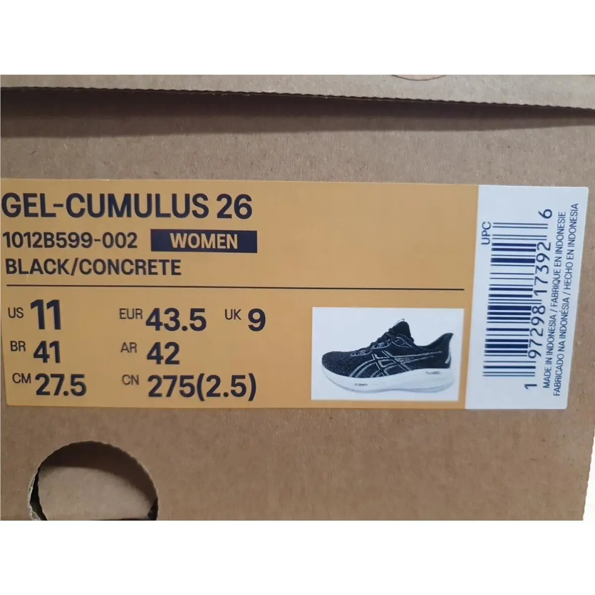 Asics shoes - ASICS Gel Cumulus - Gel Cumulus - 1012B599-002 - Black (UPC: 197298173926) 7