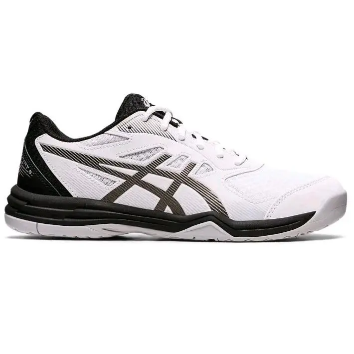 Asics Men`s Upcourt 5 Volleyball Shoes White/gunmetal Size 9.5 US/8.5 UK/43.5 EU - White