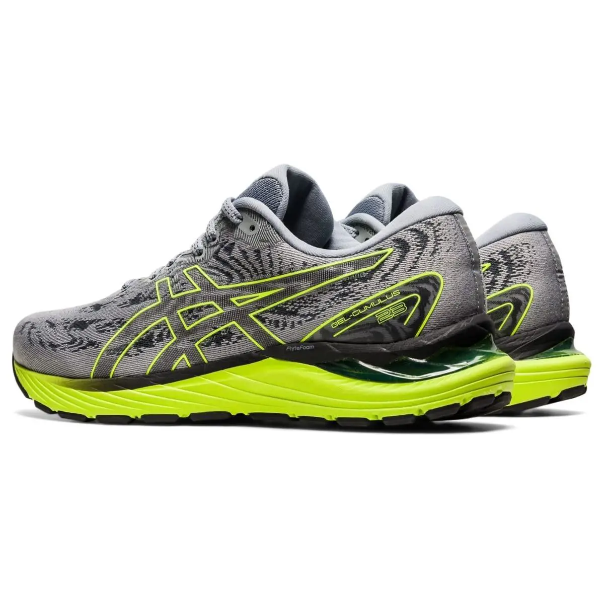 Asics Men`s Gel-cumulus 23 Running Shoes Sheet Rock/hazard Green Size 12 US