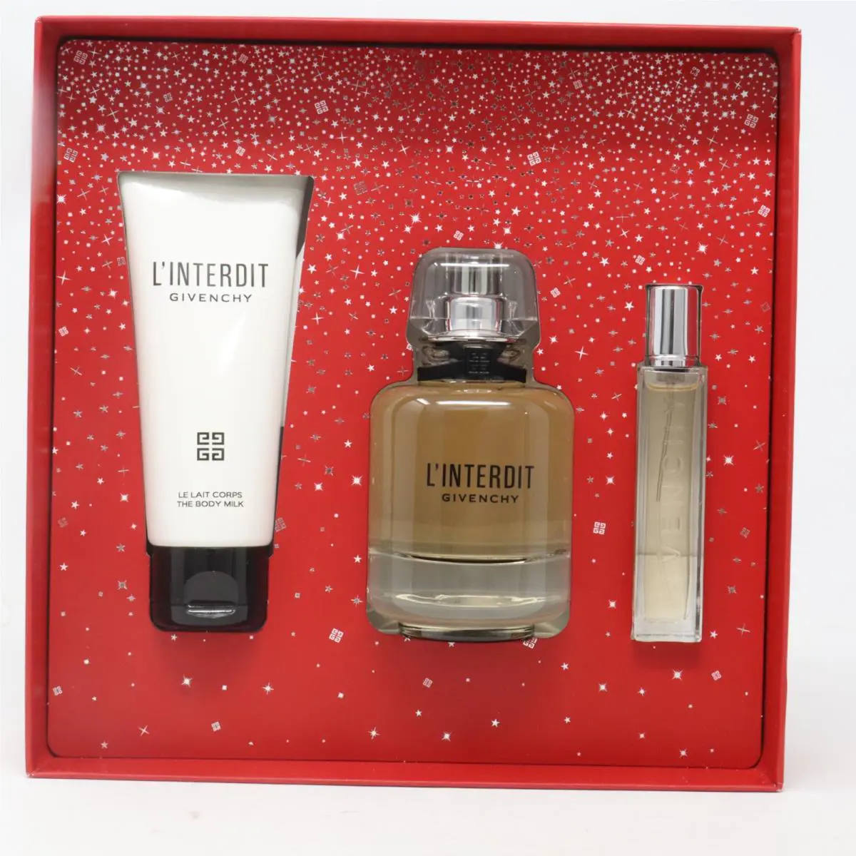 Givenchy L`interdit 3pc Gift Set For Women80ml Edp + 75ml Milk + 12.5ml Edp