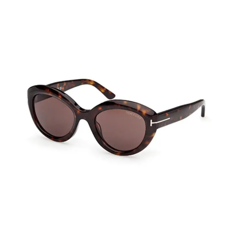 Tom Ford FT1316 STACY-02 52E Dark Havana/brown Cat Eye Women`s Sunglasses