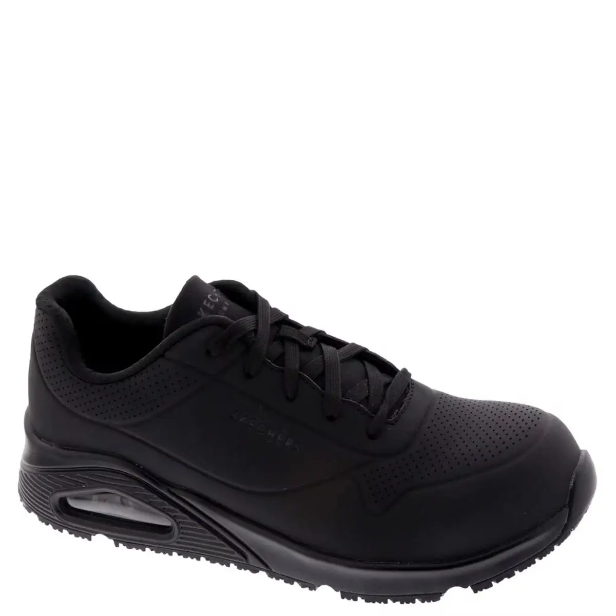 Skechers Uno SR - Deloney Comp Toe Black 108101-BLK Women`s Size 7.5 Medium - Black
