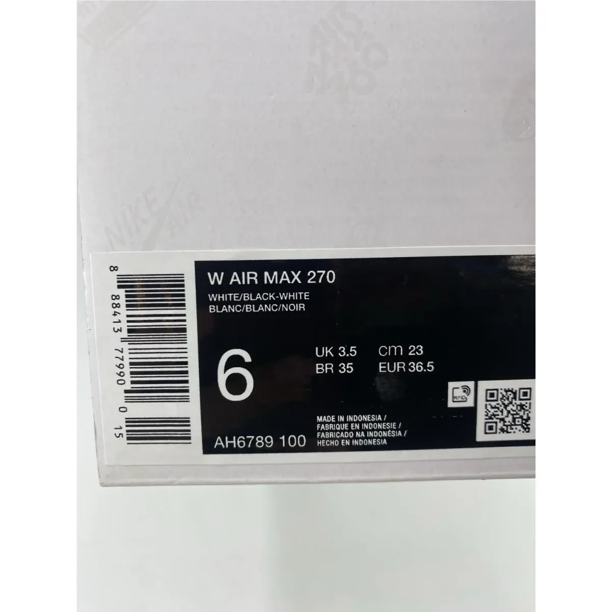 Nike shoes - Nike Air Max 270 - Air Max - AH6789 100 - White/Black (UPC: 888413779900) 8