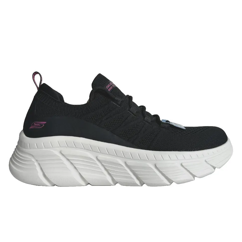 Skechers Womens Bobs B Flexe HI Leveled Ground Sport Casual Sneaker Black US 8M - Black
