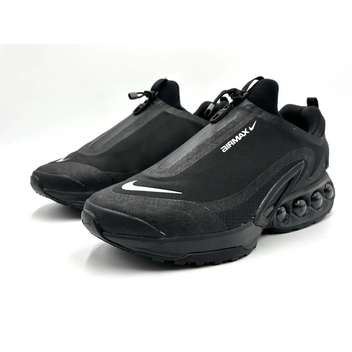 Nike Air Max DN Roam Black Metallic Silver Sneakers HQ8605-001 Men`s Size 11.5
