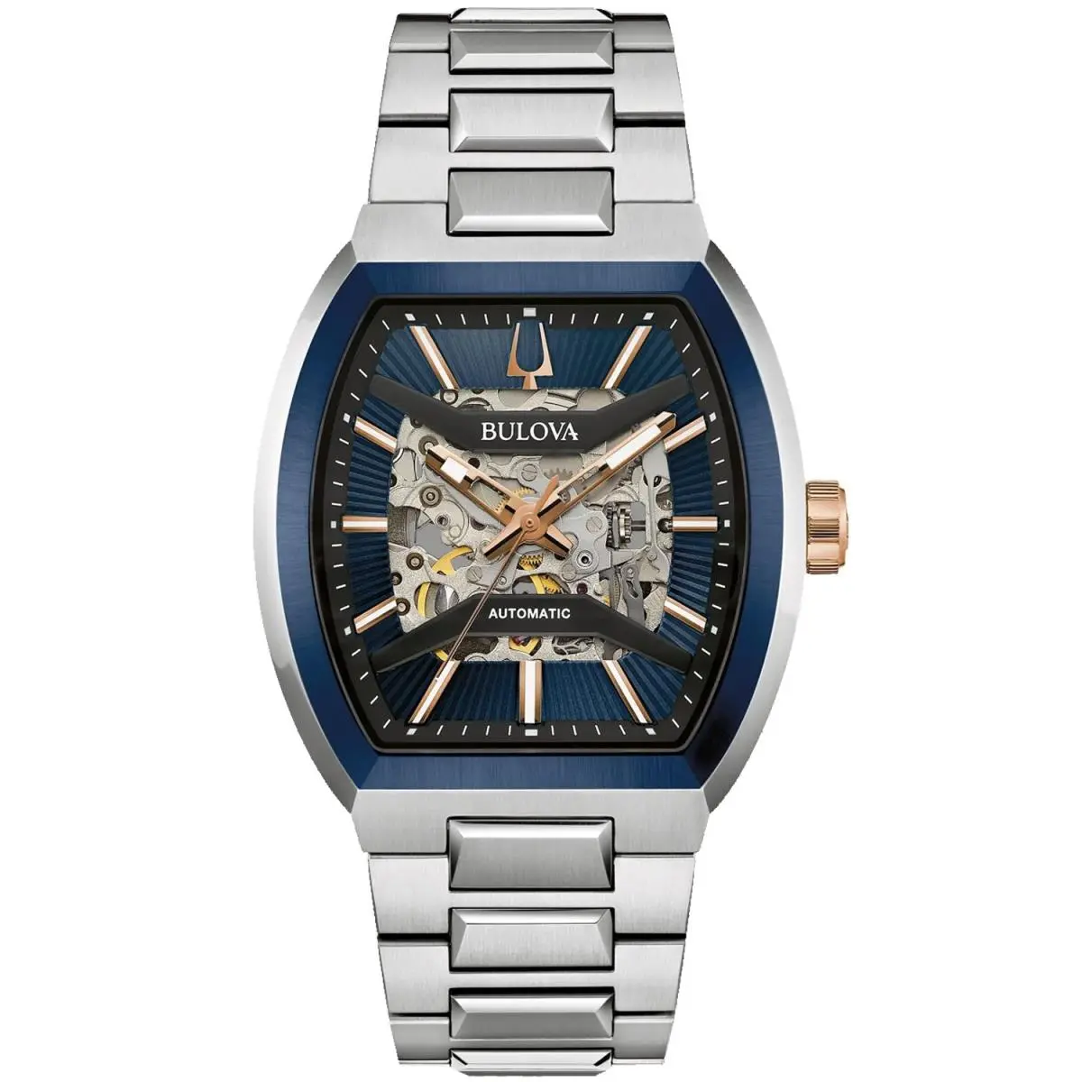 Bulova Men`s Maquina Blue Dial Watch - 98A319
