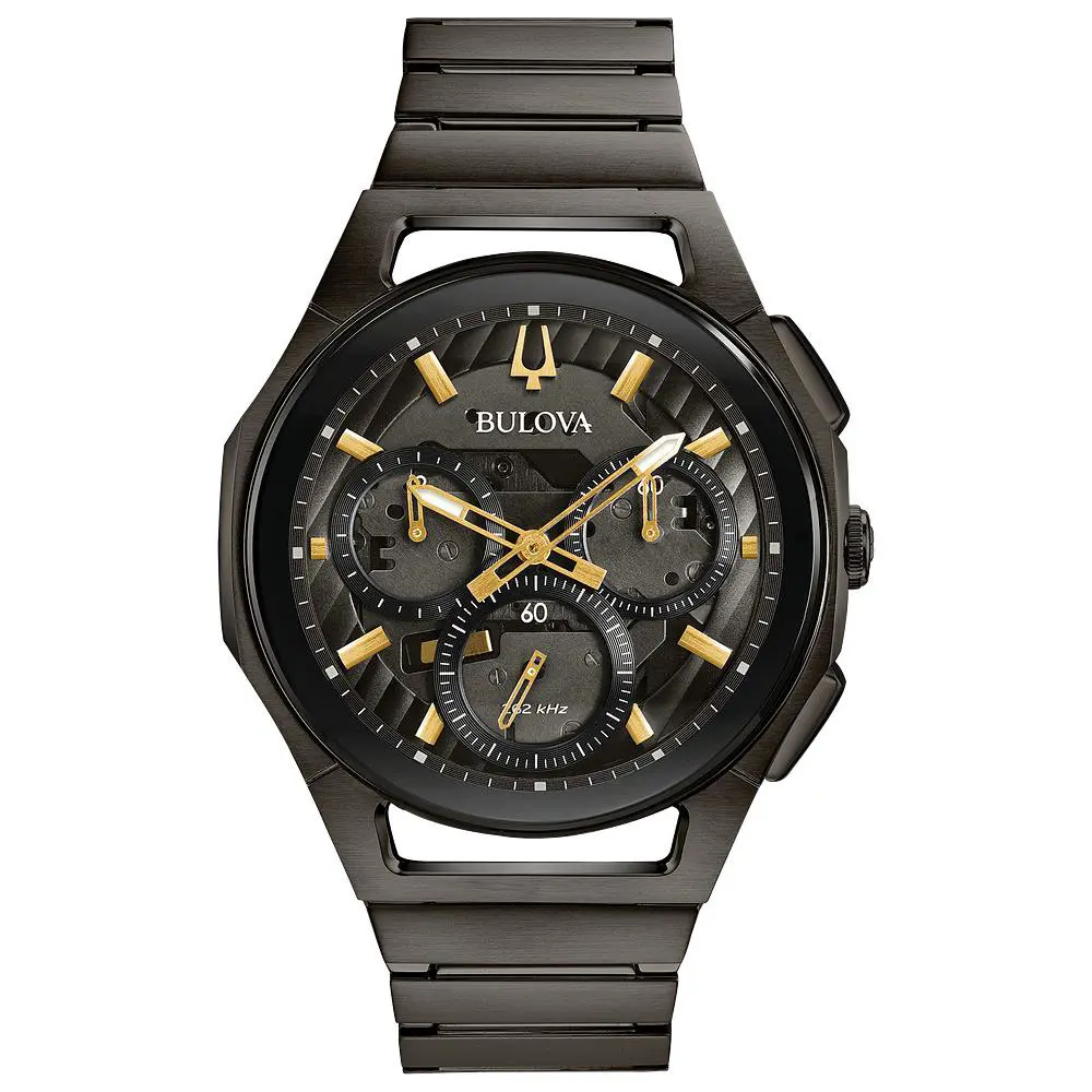Bulova Curv Quartz Chronograph Gray Dial Mens Watch 98A206