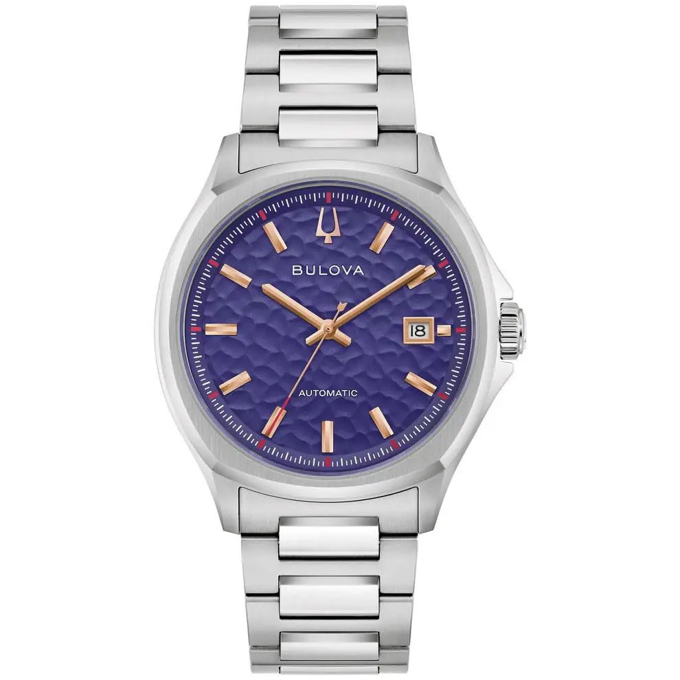 Bulova Tony Bennett Nyc Automatic Purple Dial Mens Watch 96B484