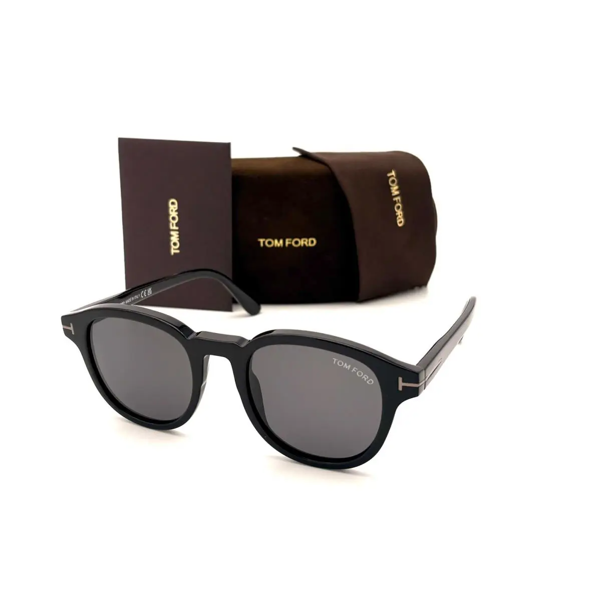 Tom Ford Jameson FT0752 01A Black / Smoke 50mm Sunglasses - Frame: Black, Lens: Smoke