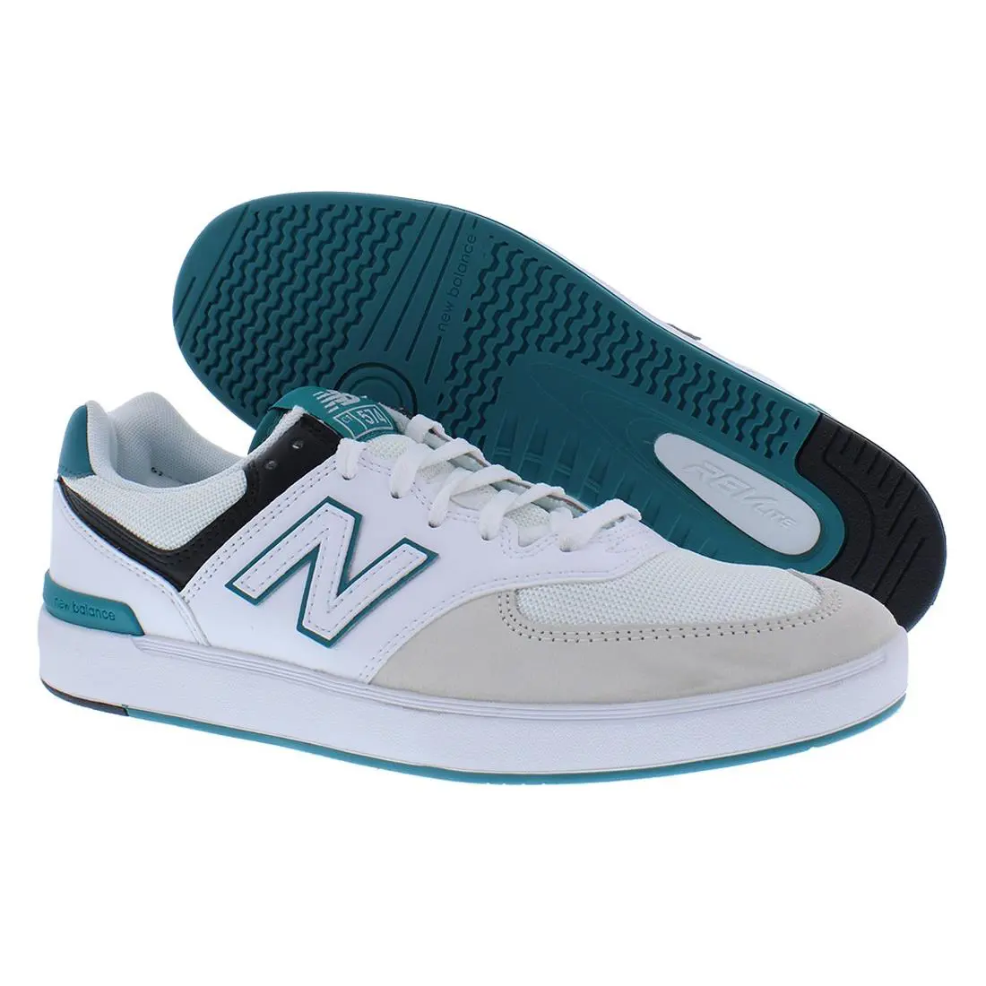 New Balance shoes - White/Green, Main: White 4